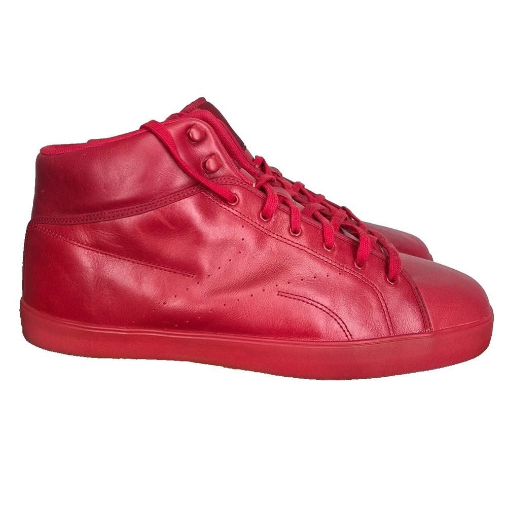 Reebok Tygra T Raww Sneakers Mens 13 Red Leather Lace Up Mid Top J97764 Rare